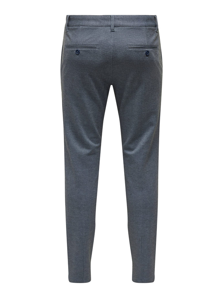 ONLY &amp; SONS 22030256 mark lange broek blauw dessin – heren - L32