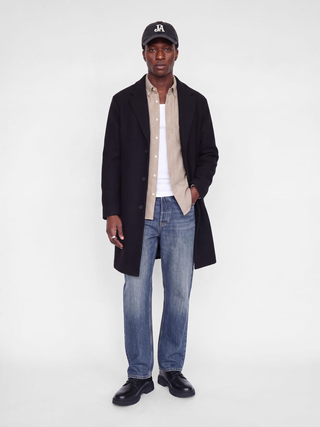 Jack &amp; Jones 12305791 Stanley overhemd l/m zand dessin – heren