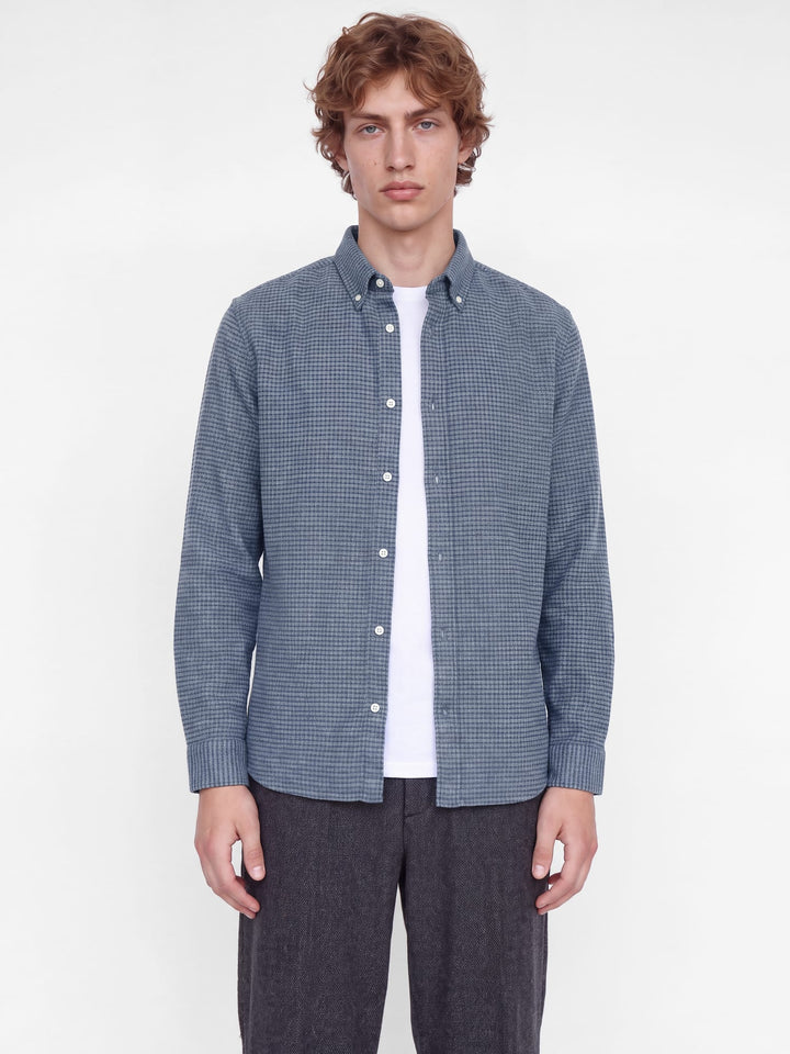 Jack &amp; Jones 12305791 Stanley overhemd l/m heren blauw dessin