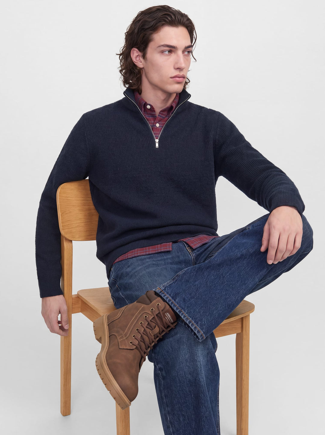 Jack &amp; Jones 12305686 Wesley trui navy – heren