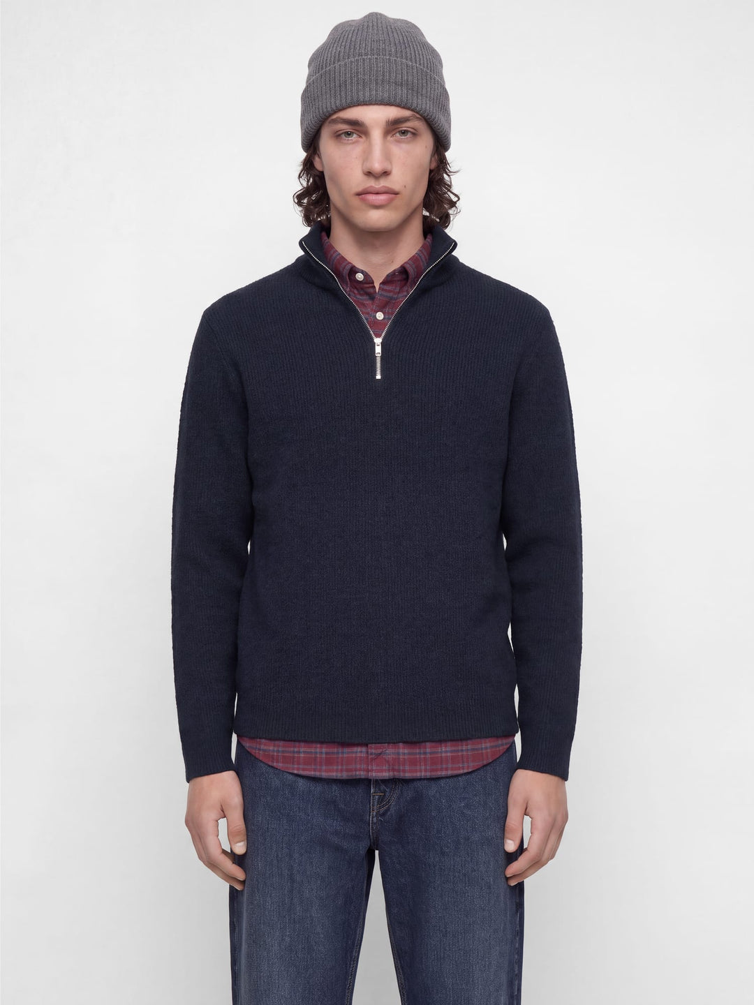 Jack &amp; Jones 12305686 Wesley trui navy – heren