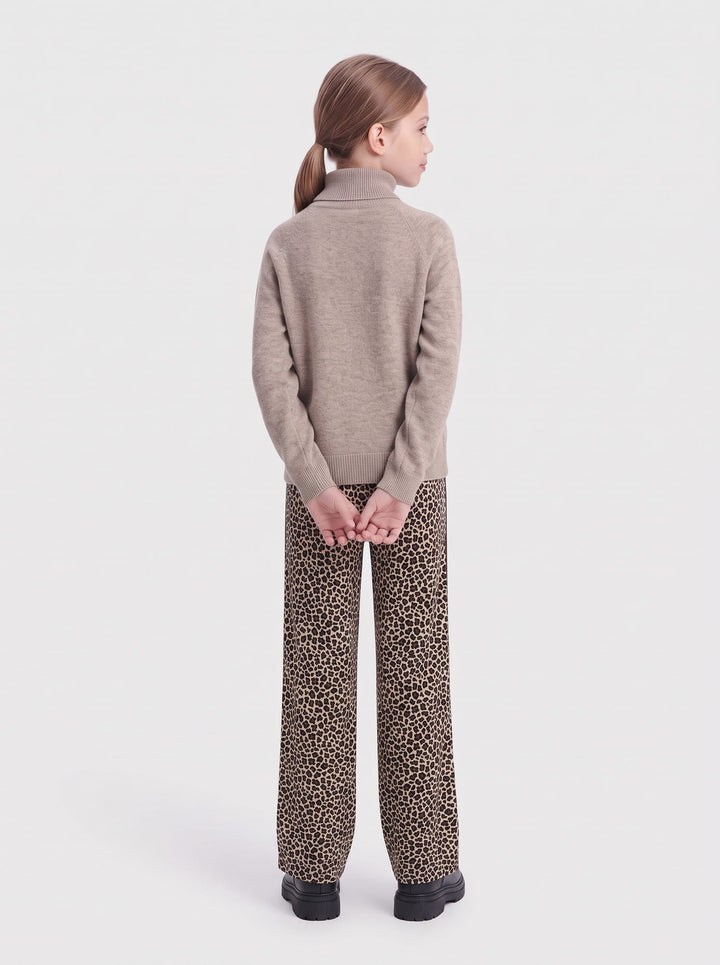 kids only KOGVIDA POP WIDE PANT PNT lange broek bruin dessin