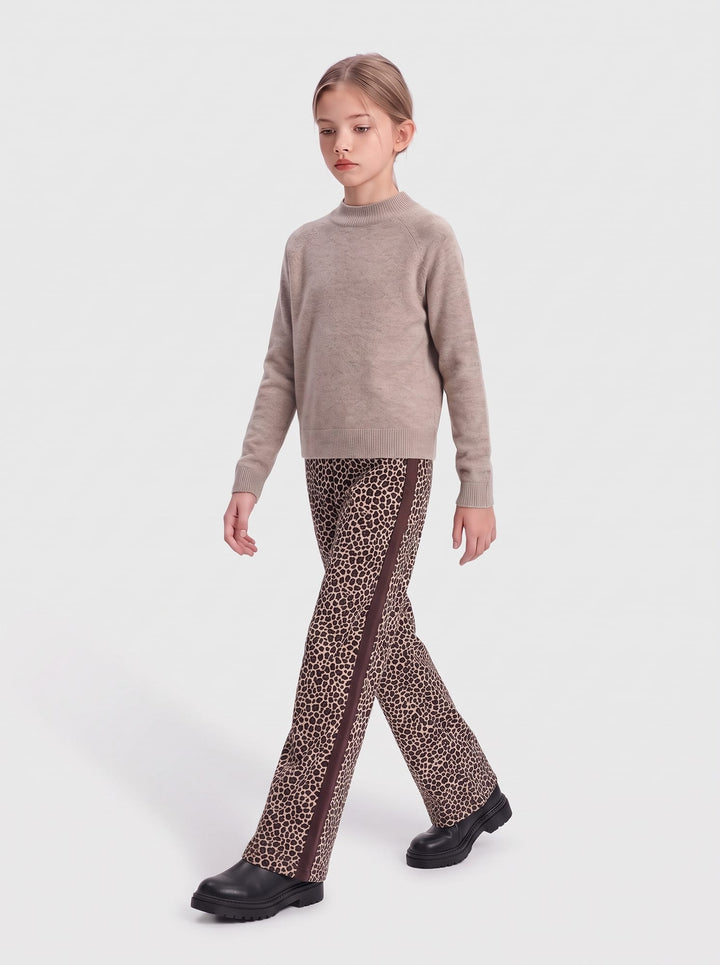 kids only KOGVIDA POP WIDE PANT PNT lange broek bruin dessin