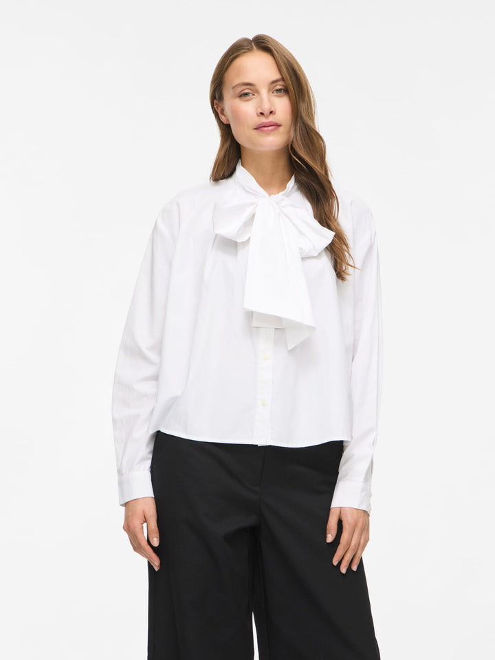 Vila 14118660 Bowa blouse l/m dames wit
