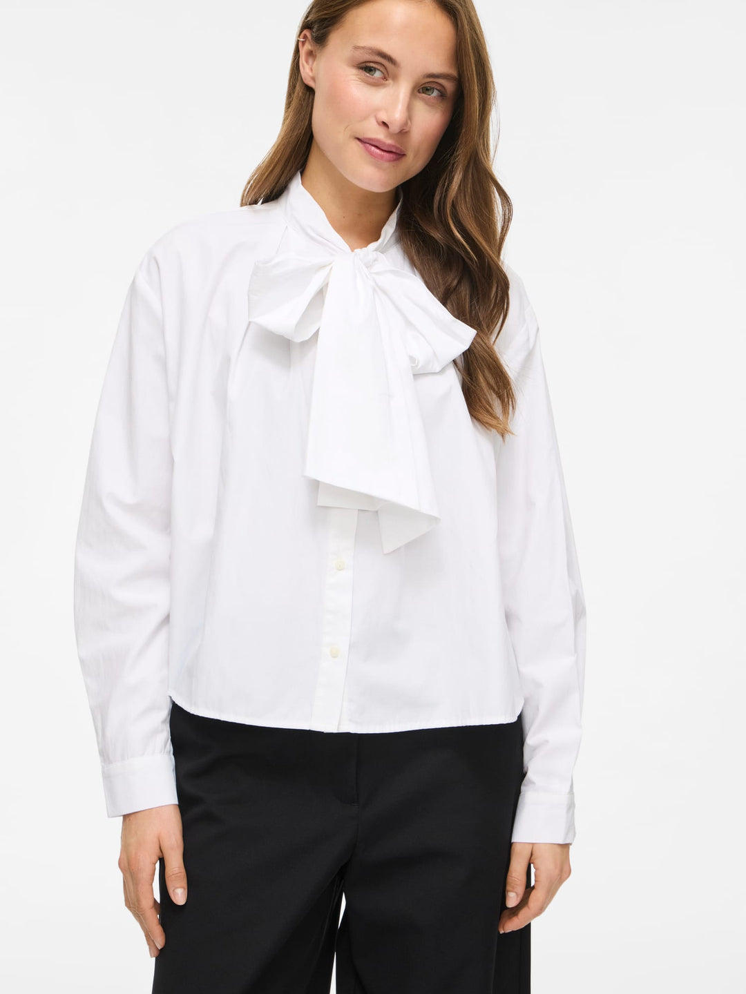 Vila 14118660 Bowa blouse l/m dames wit