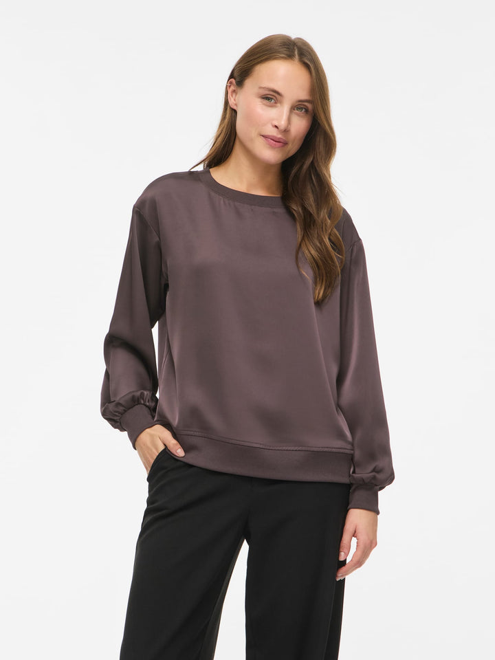 Vila 14119303 liso sweater dames bruin