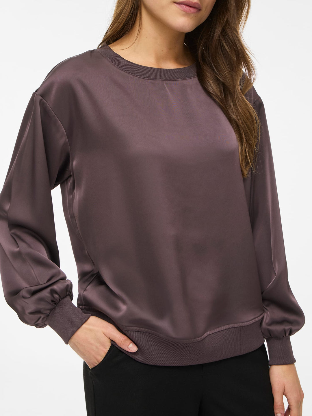 Vila 14119303 liso sweater dames bruin