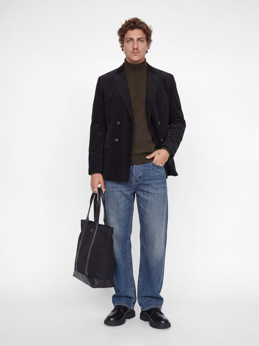 Jack &amp; Jones 12299947 Blucallum trui bruin melee – heren