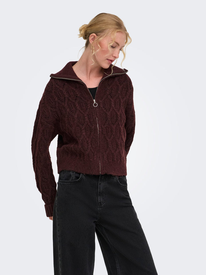 Only 15381489 Freja trui bordeaux