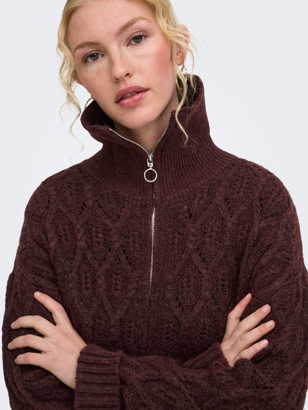 Only 15381489 Freja trui bordeaux