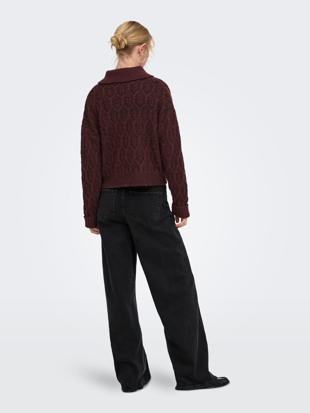 Only 15381489 Freja trui bordeaux
