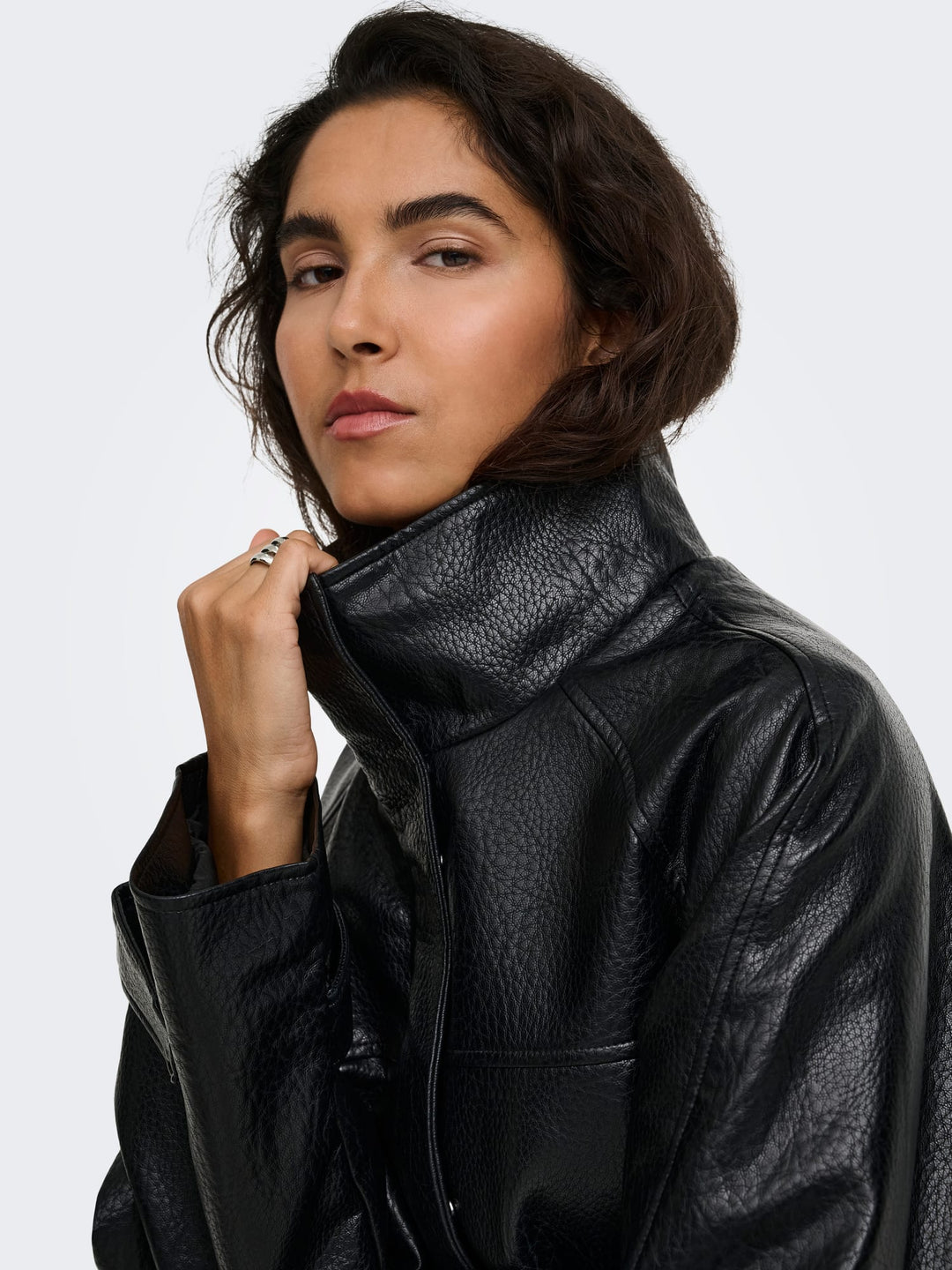 jacqueline de yong 15393587 Raye jack (imitatie) leer zwart