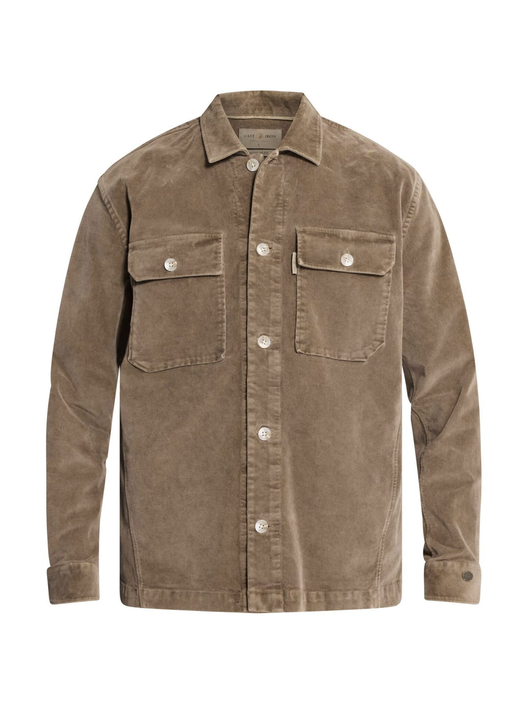 Cast Iron CSI2609230 overhemd l/m heren taupe