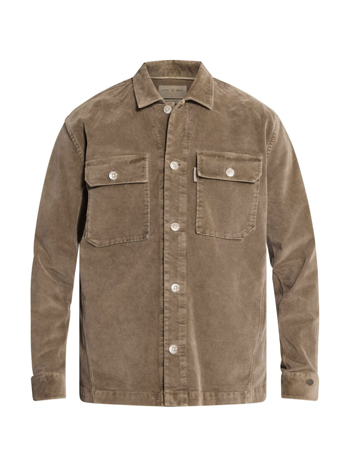 Cast Iron CSI2609230 overhemd l/m heren taupe