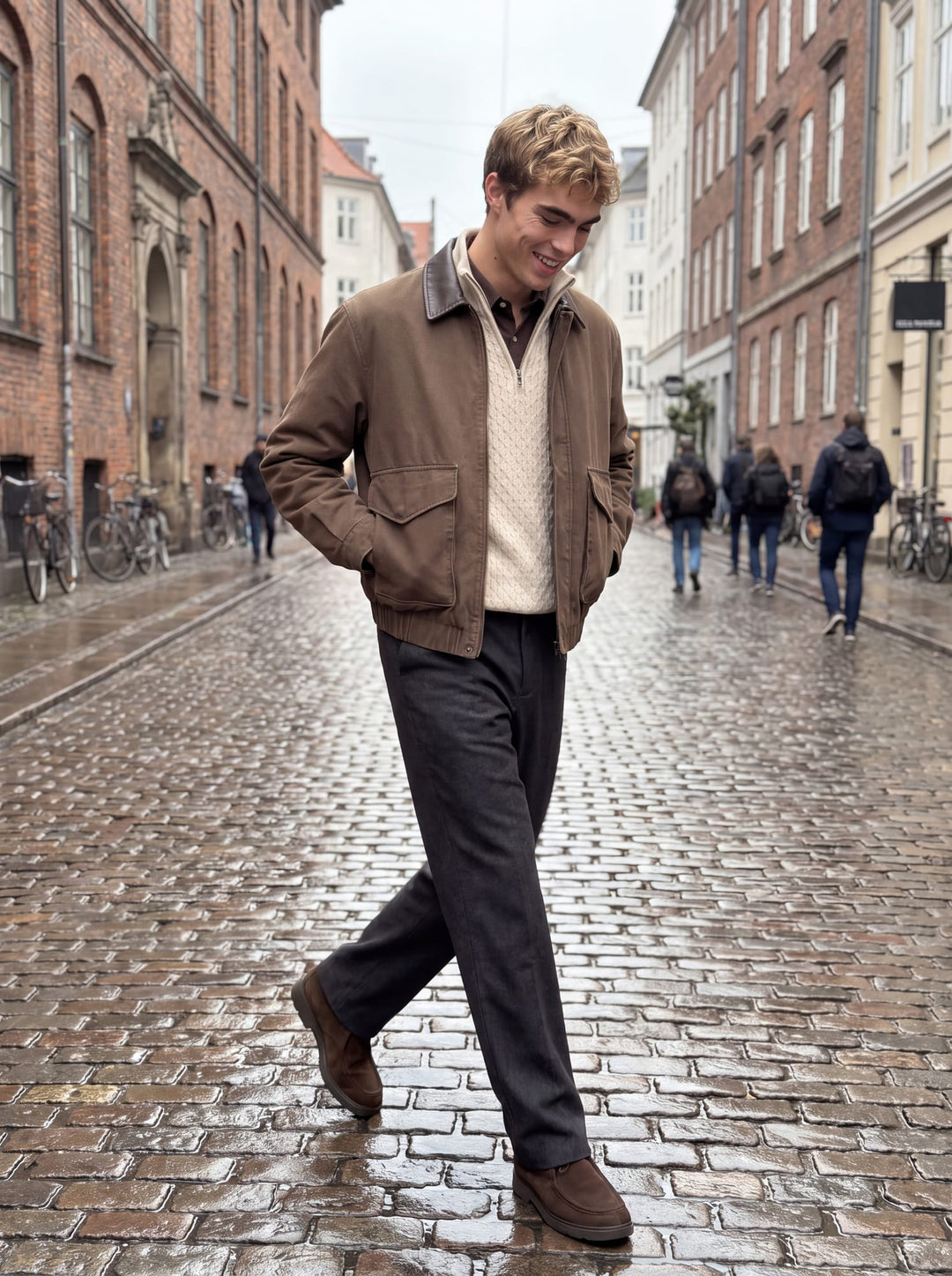 Jack &amp; Jones 12299947 Blucallum trui ecru – heren