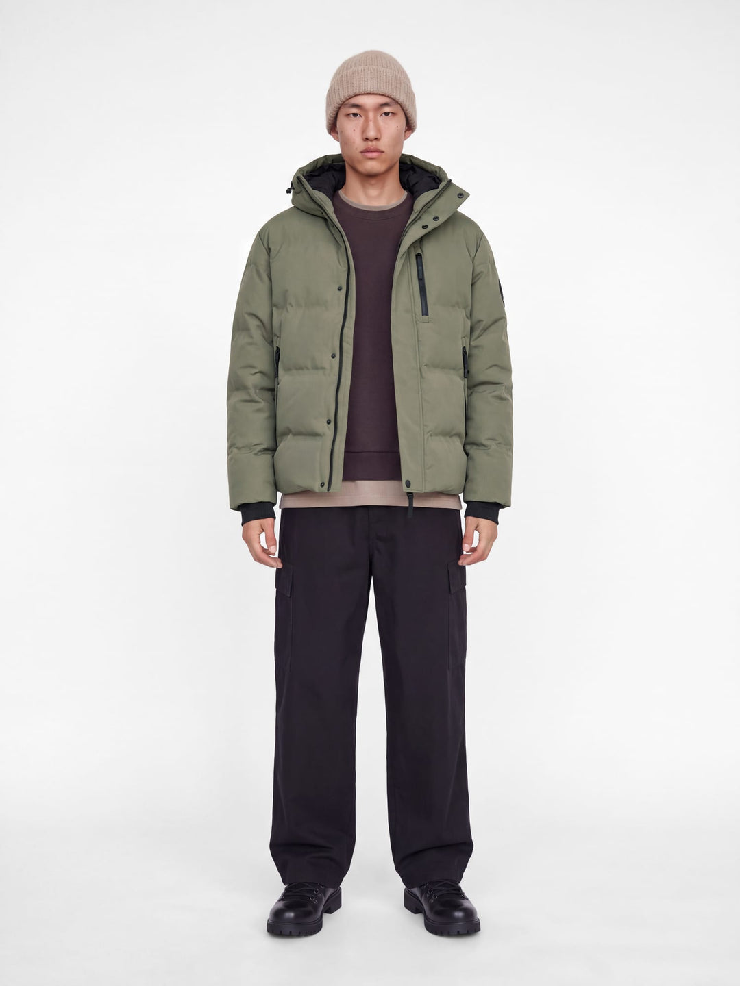 Jack &amp; Jones 12299845 trace winterjas heren olijf