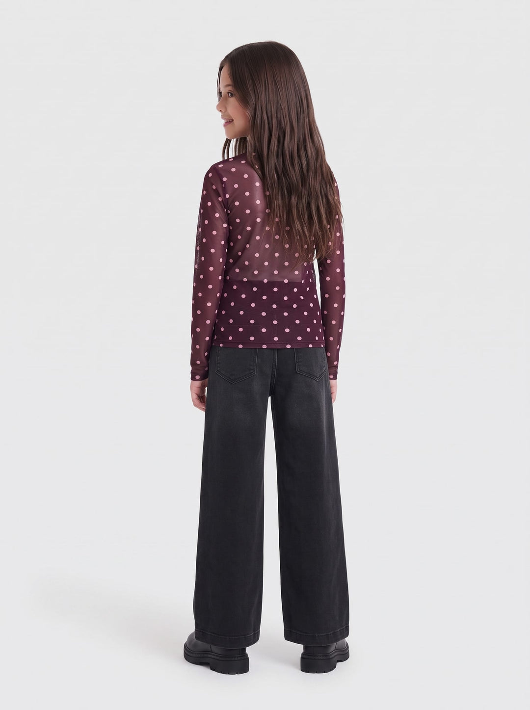 kids only 15378081 Erica top l/m meisjes paars dessin