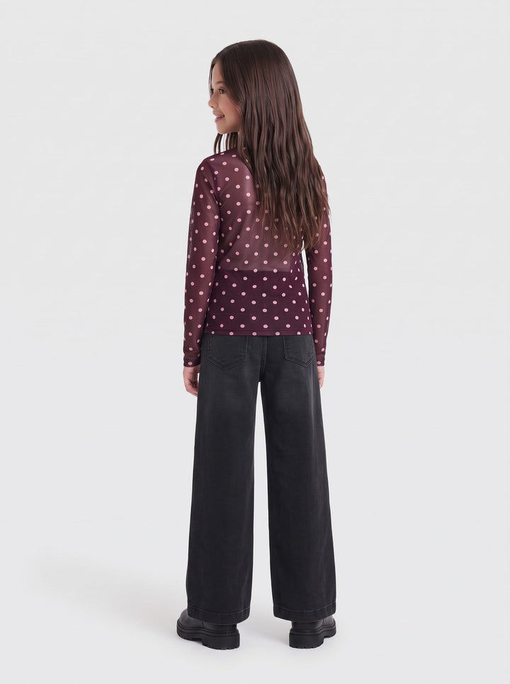 kids only 15378081 Erica top l/m meisjes paars dessin