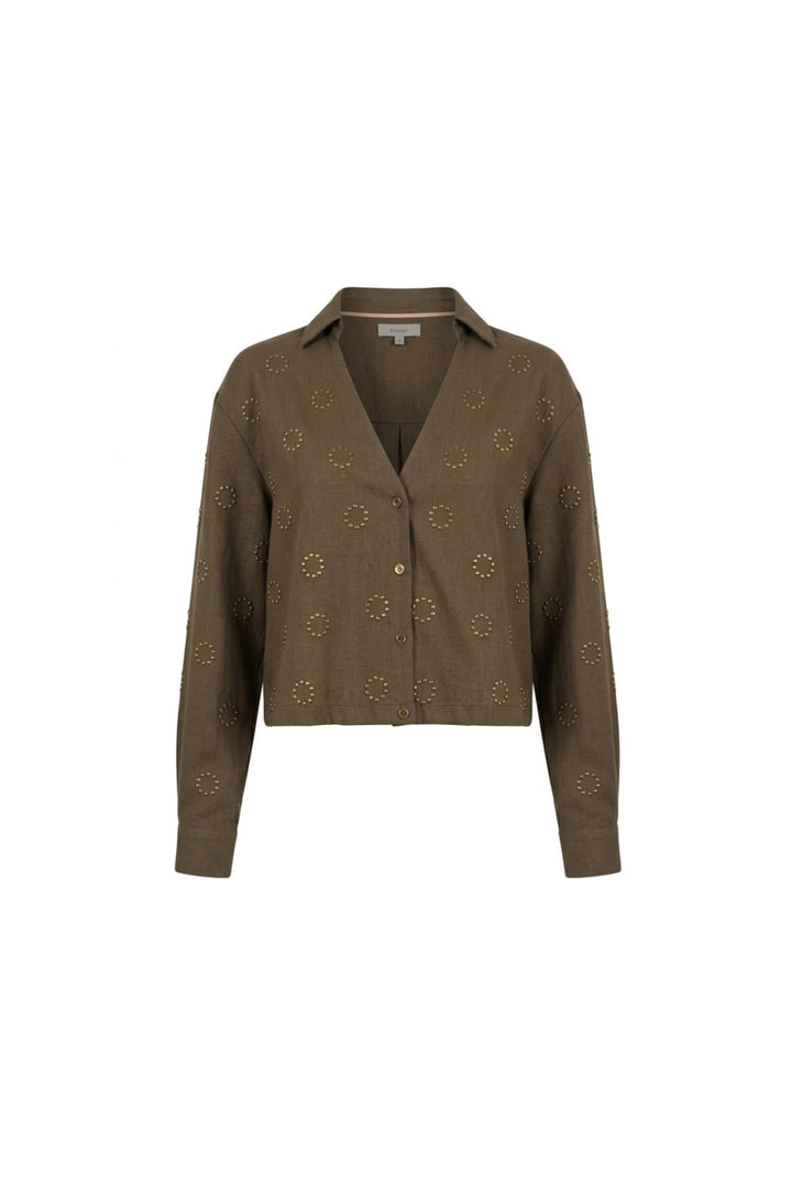 Nukus NKF02197 Anika blouse bruin melee