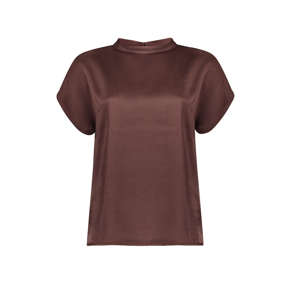 Geisha 63943-20 blouse l/m dames bruin dessin