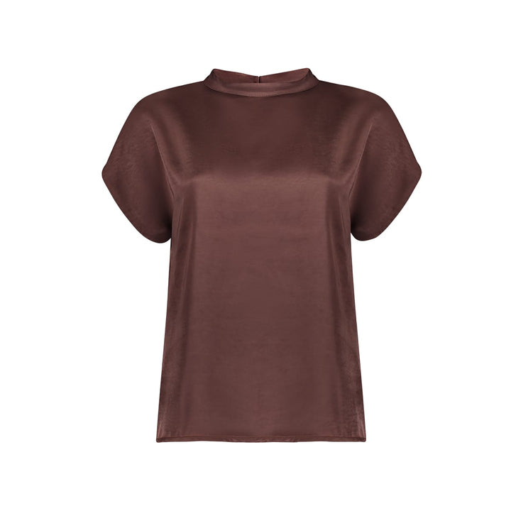 Geisha 63943-20 blouse l/m dames bruin dessin