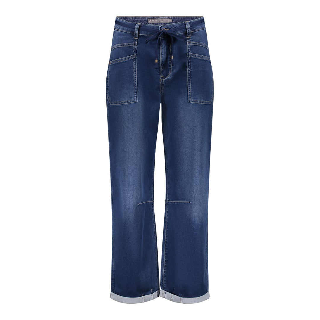 Geisha 61545-10 jeans low croth-baggy fit blue denim – dames