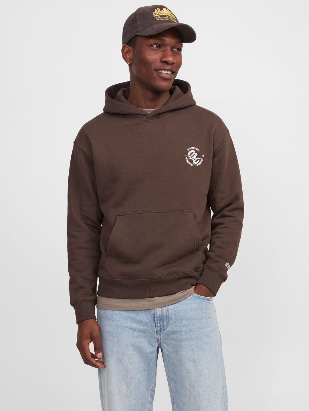 Jack &amp; Jones 12305616 Frediriksberg sweater bruin – heren