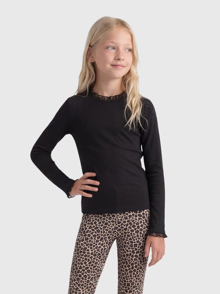 kids only 15364585 Leslie t-shirt l/m zwart