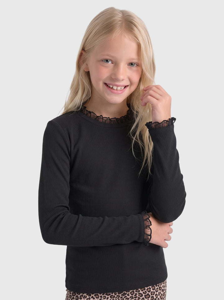 kids only 15364585 Leslie t-shirt l/m zwart