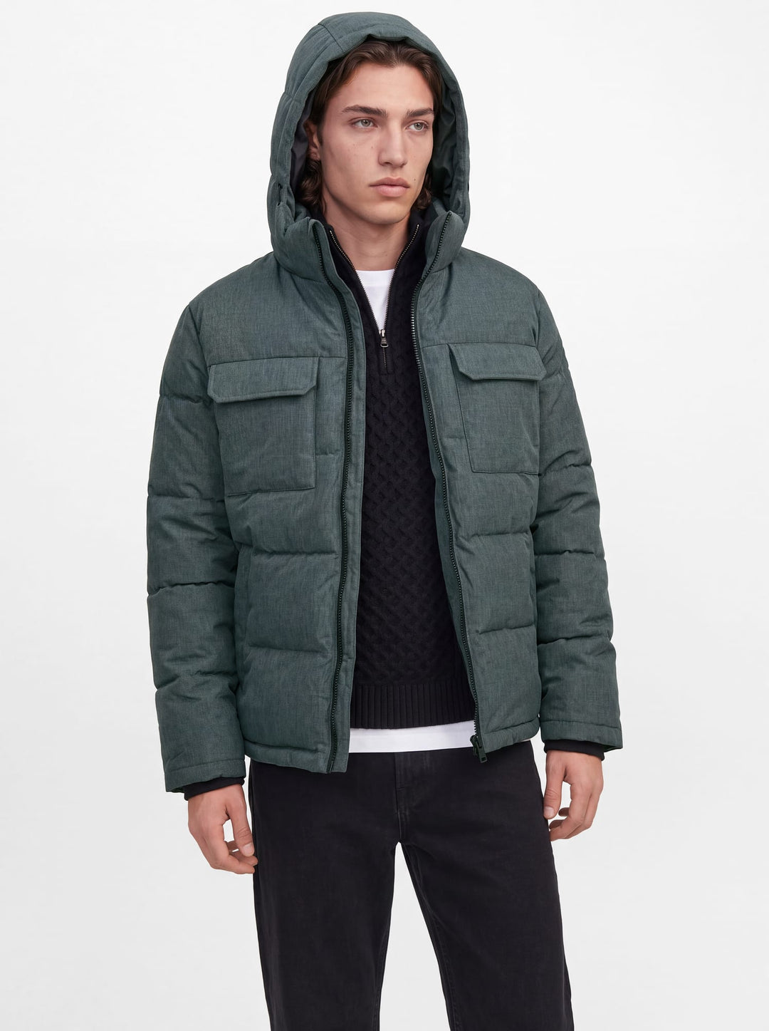 Jack &amp; Jones 12298790 William winterjas grijs – heren