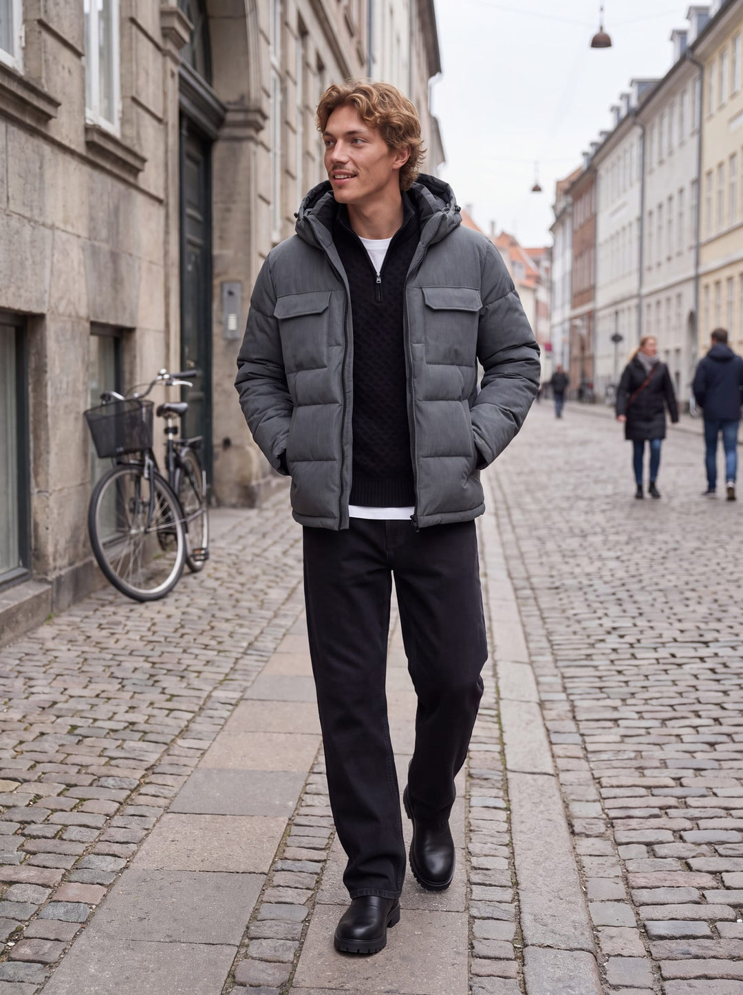 Jack &amp; Jones 12298790 William winterjas grijs – heren