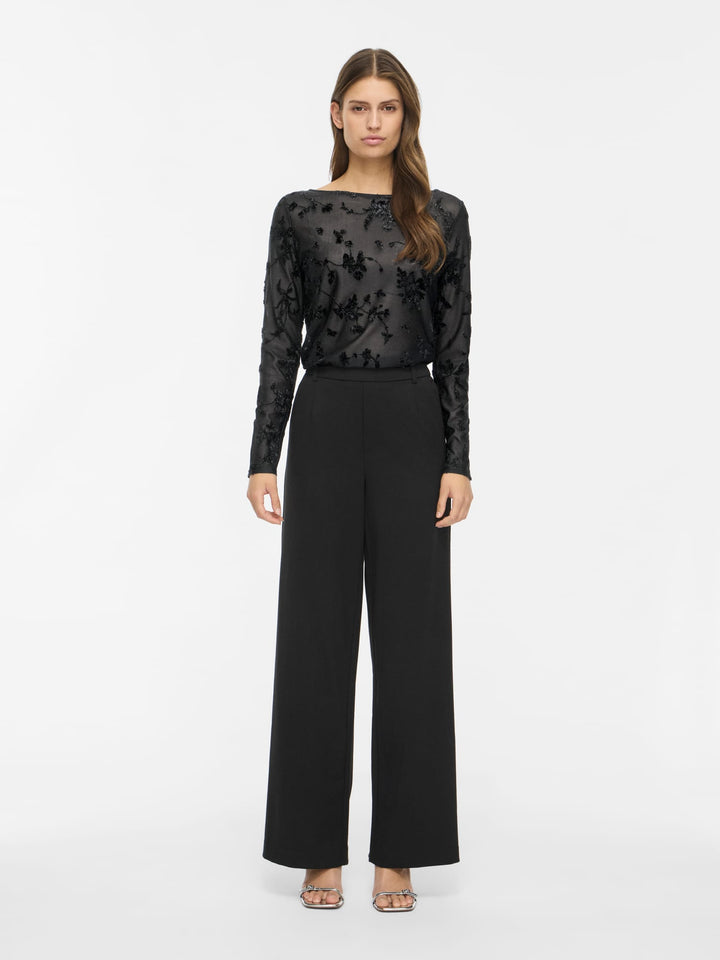 Vila 14118890 Miranda top l/m dames zwart