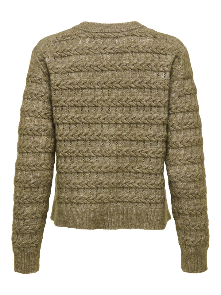 Only 15375144 cabala vest gebreid groen melee – dames