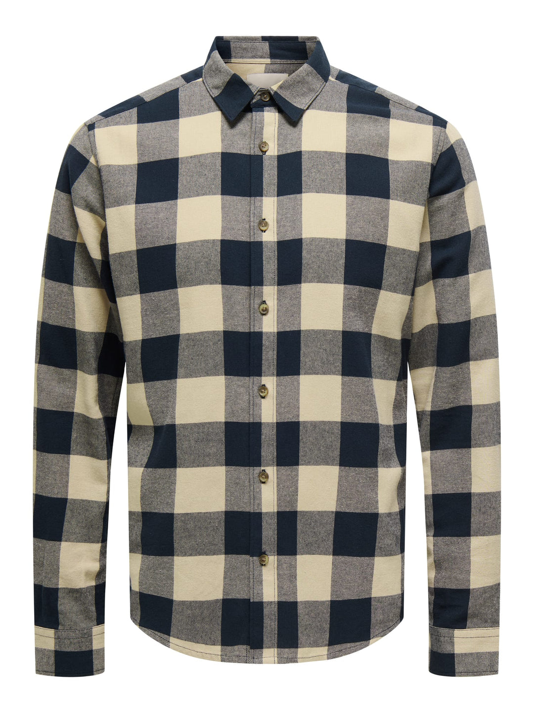 ONLY &amp; SONS 22007112 Gudmund overhemd l/m zand dessin – heren