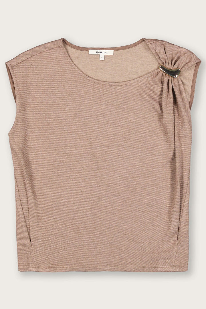 Garcia woman S260002 top z/m taupe
