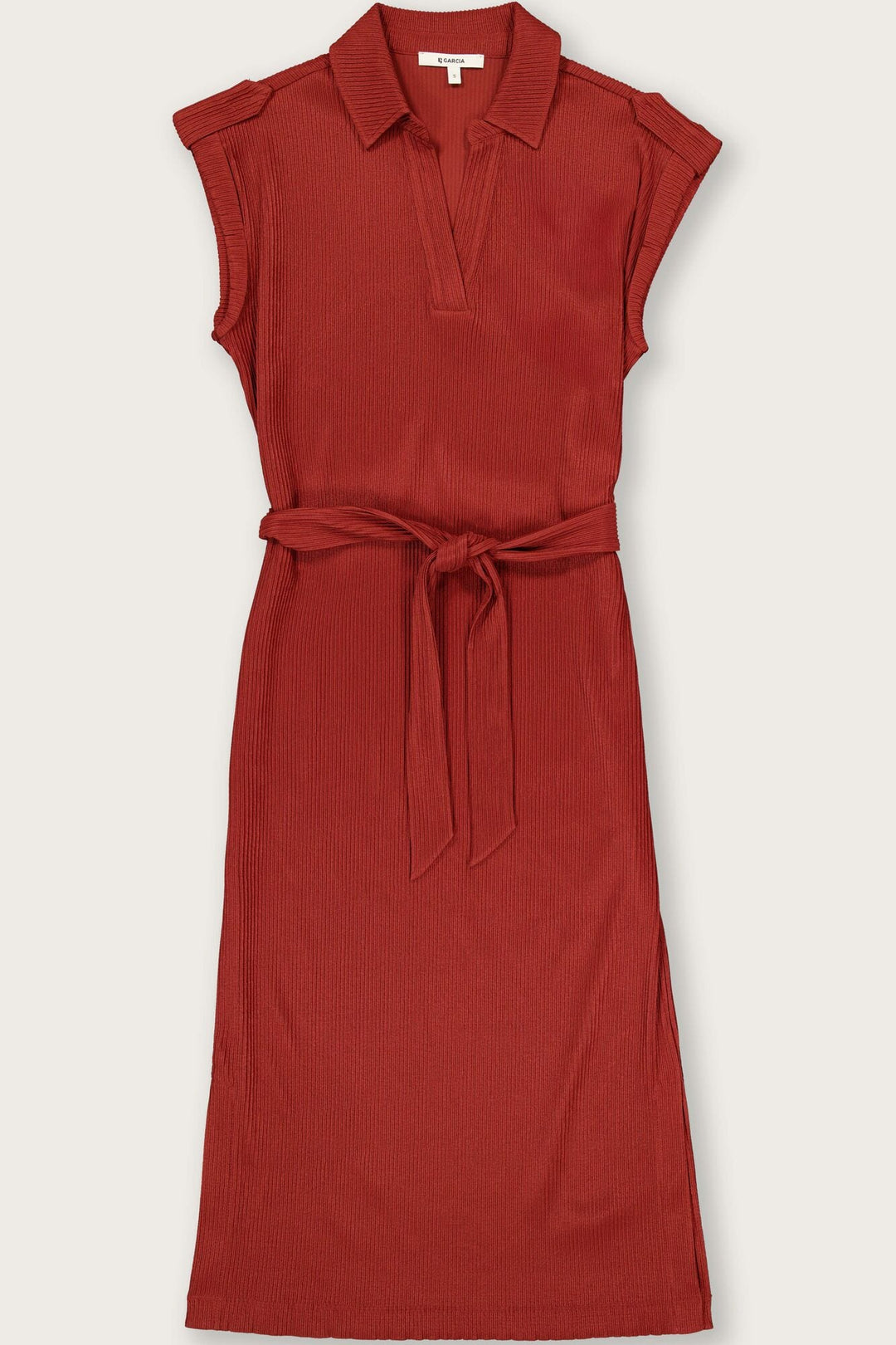 Garcia woman S260081 jurk midi dames brique