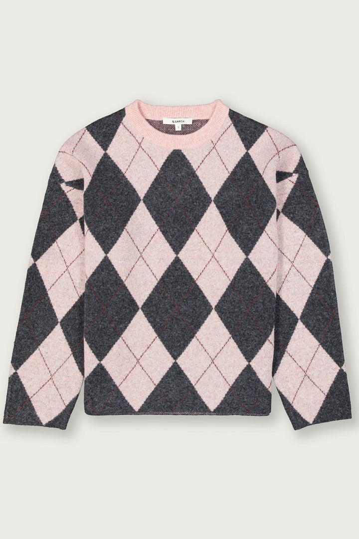 Garcia woman V260241 trui dames roze dessin