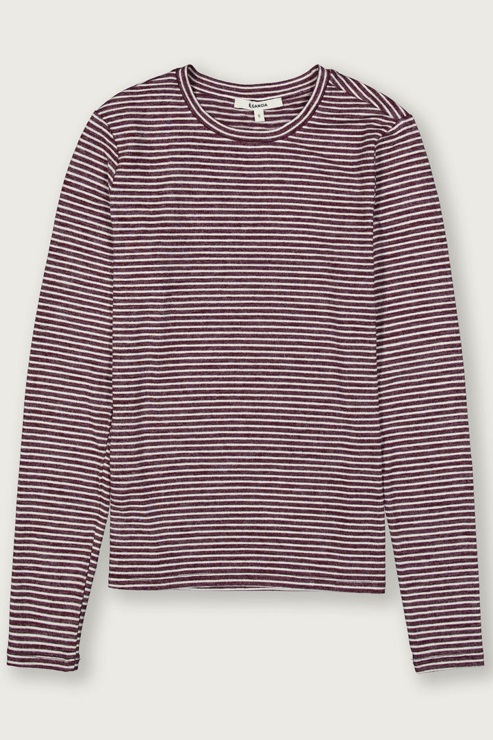 Garcia woman V260214 t-shirt l/m dames rood dessin