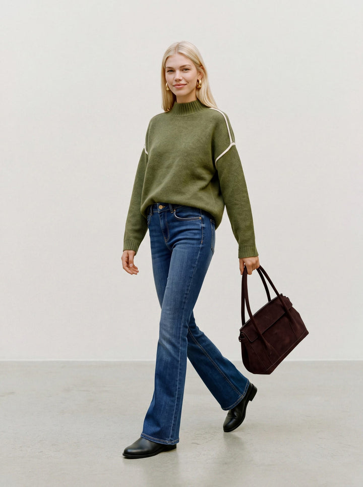 VERO MODA 10347348 Boom trui dames groen