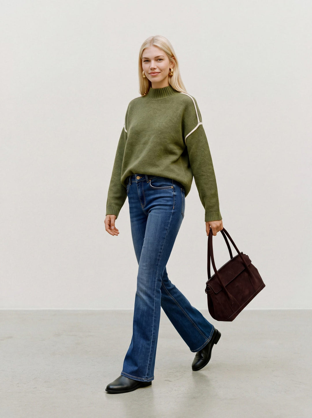 VERO MODA 10347348 Boom trui dames groen