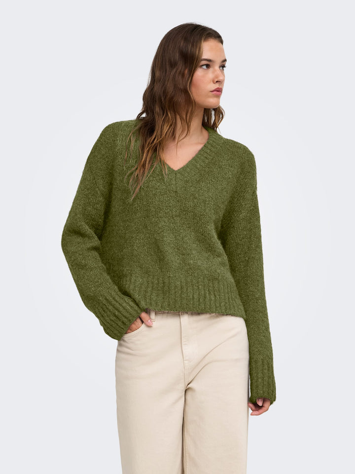 Only 15382494 Fiona trui groen melee – dames
