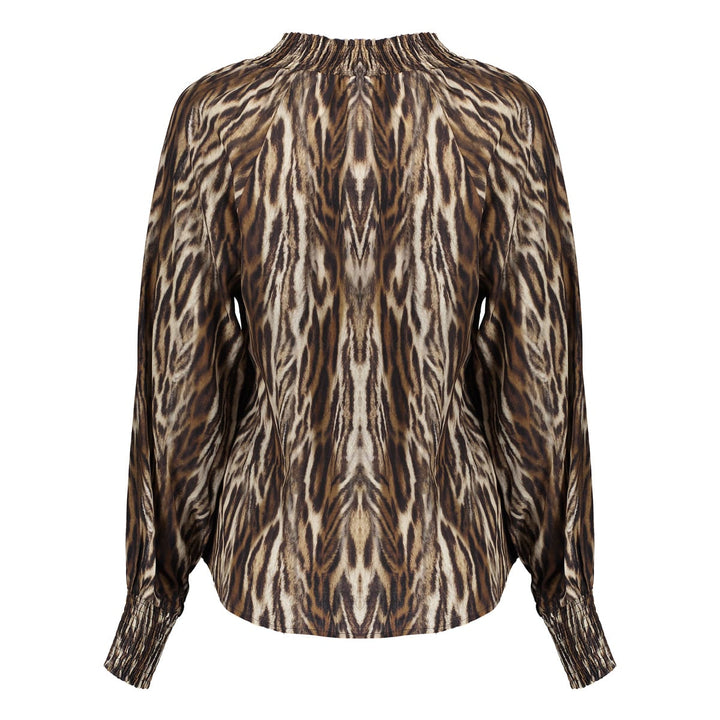 Geisha 53646-20 top l/m dames bruin dessin