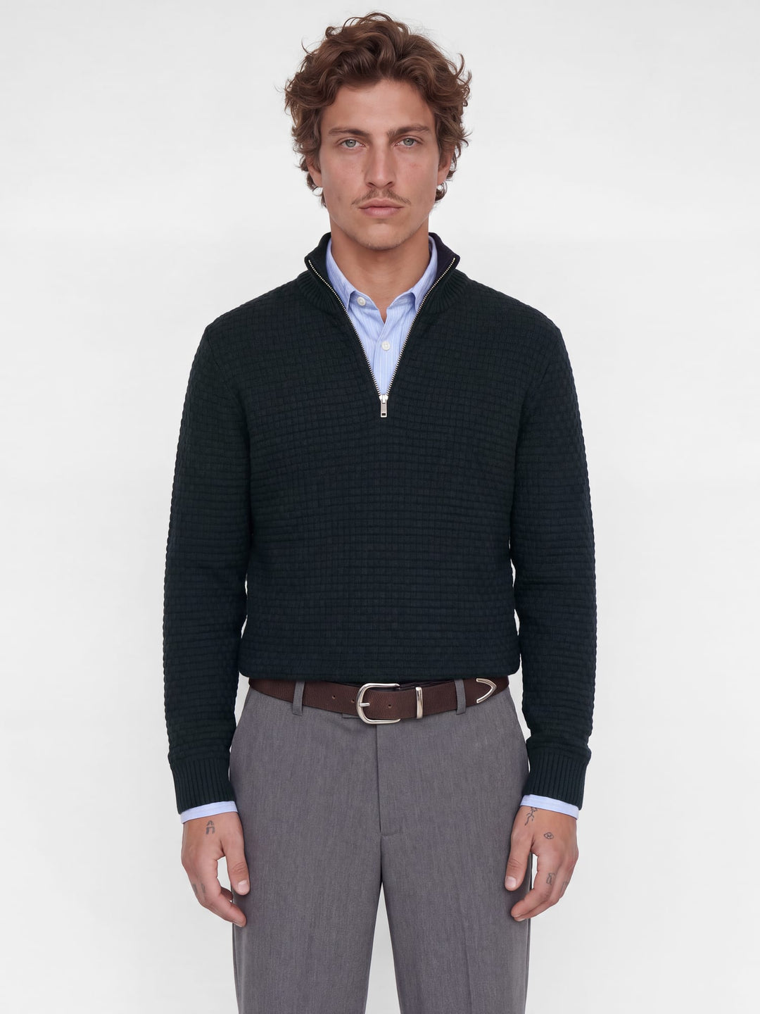 Jack &amp; Jones 12305676 Ziggi trui navy – heren