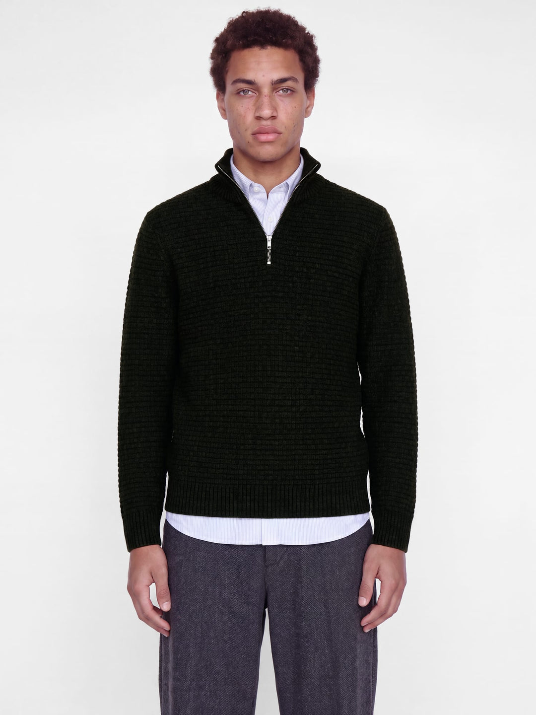 Jack &amp; Jones 12305676 Ziggi trui donkergroen – heren