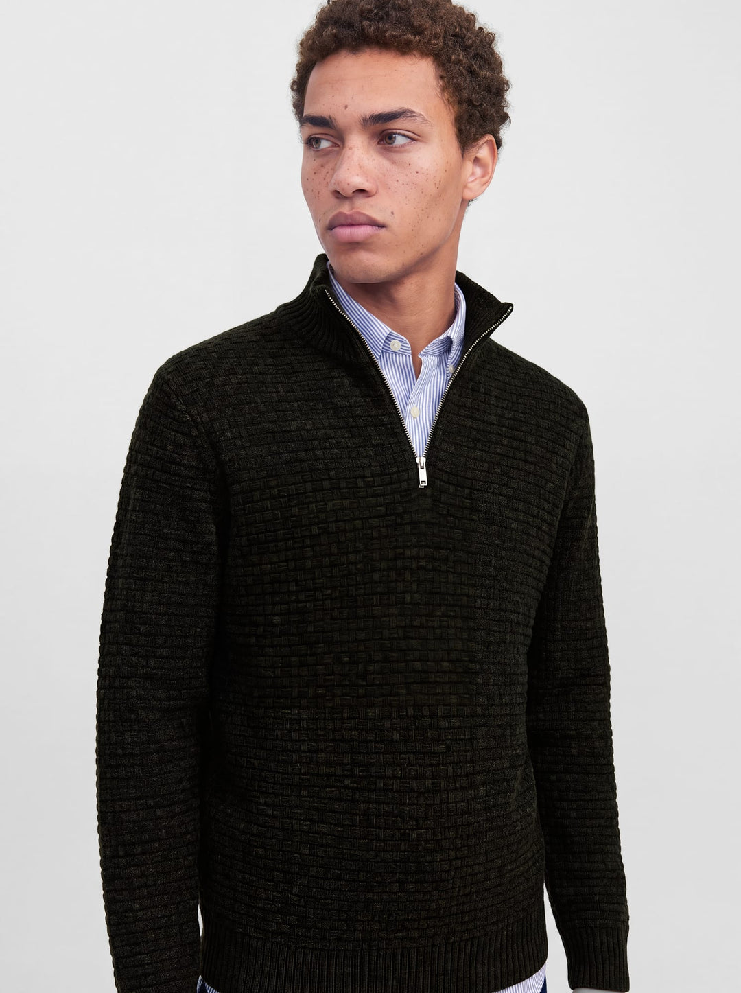Jack &amp; Jones 12305676 Ziggi trui donkergroen – heren