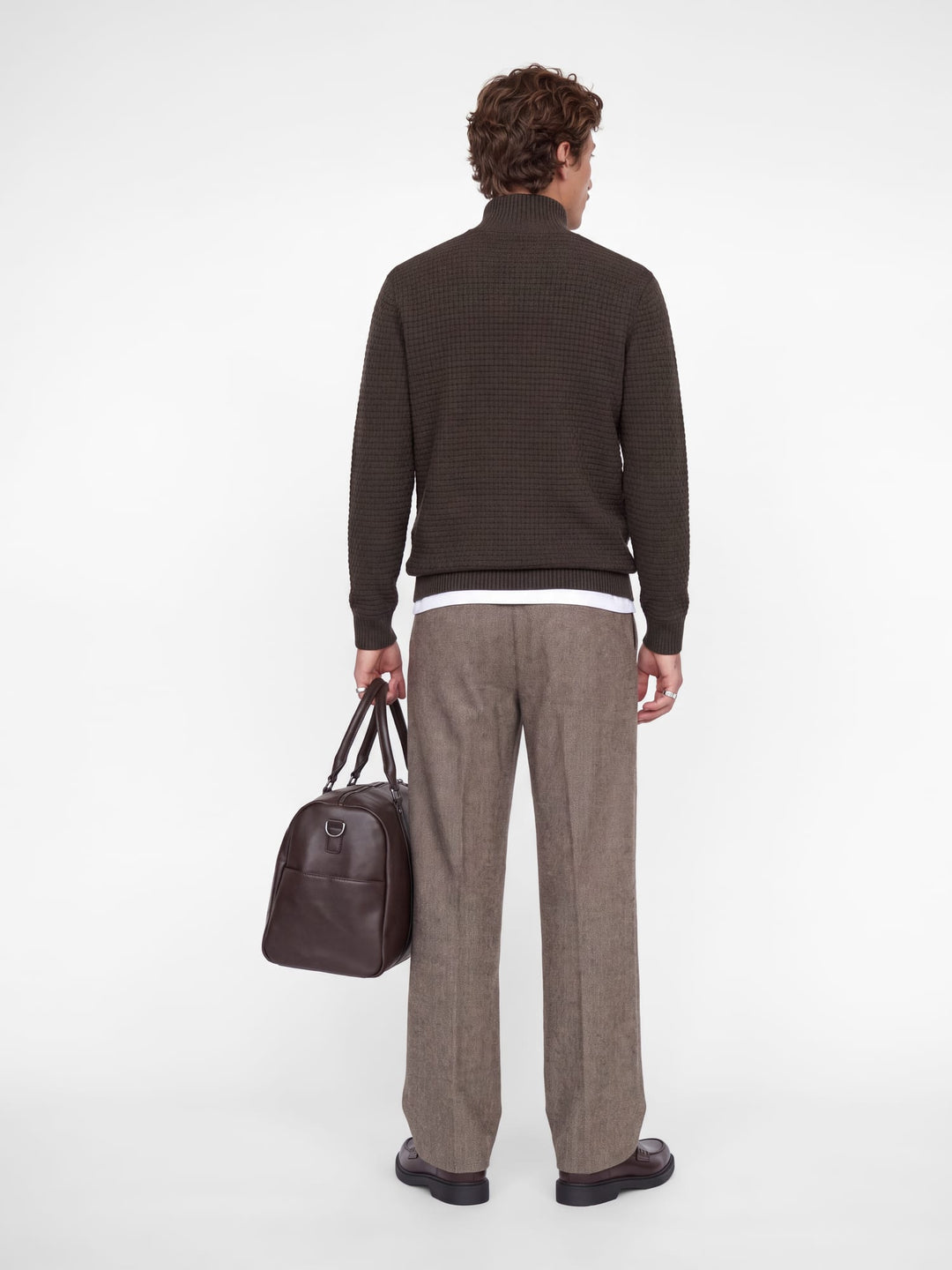 Jack &amp; Jones 12305676 Ziggi trui bruin – heren