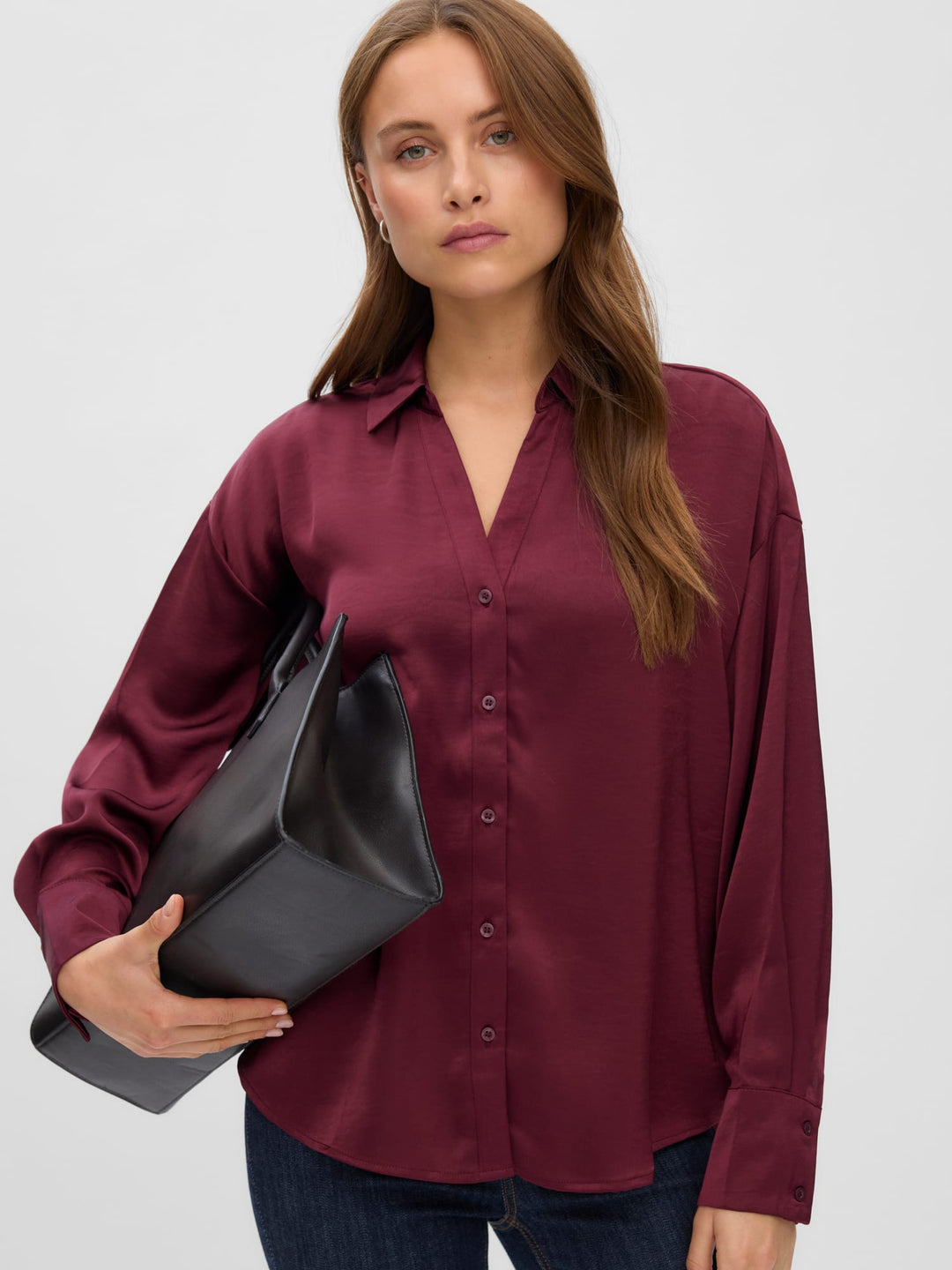 VERO MODA 10351765 Miro blouse l/m bordeaux
