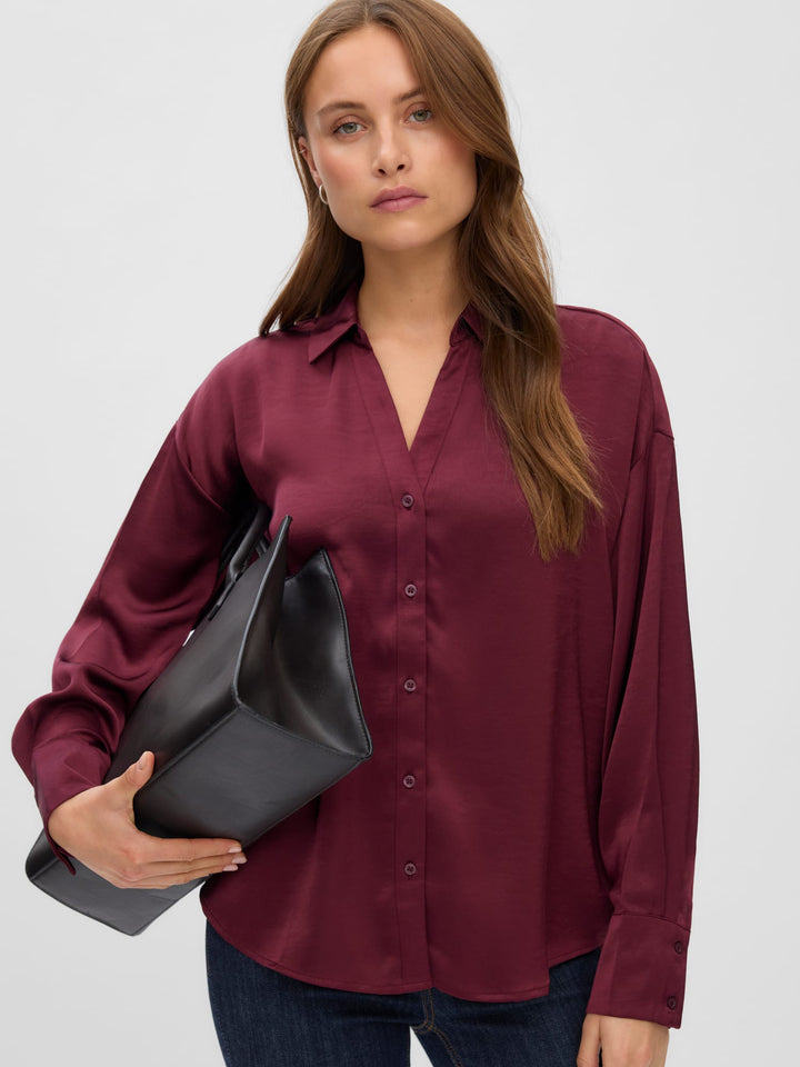 VERO MODA 10351765 Miro blouse l/m bordeaux