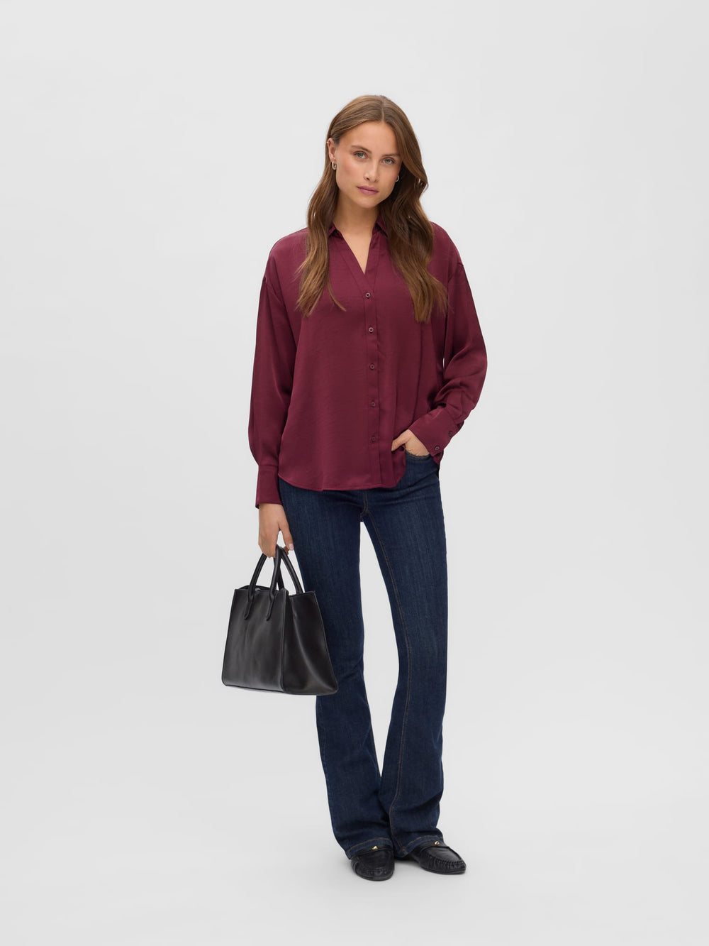 VERO MODA 10351765 Miro blouse l/m bordeaux