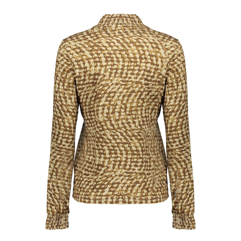 Geisha 52856-20 top l/m dames bruin dessin